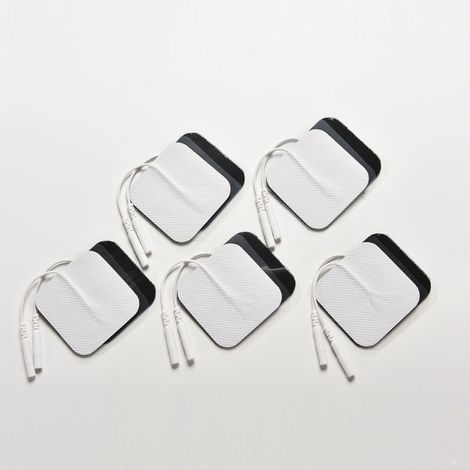 Lot de 10 électrodes adhésives réutilisables pour appareil de massage TENS (1/5)