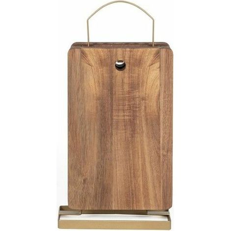 Set de 4 planches a découper - LIVOO - MES152 - Bois acacia FSC - 22 x 14 cm - Support métallique (1/5)