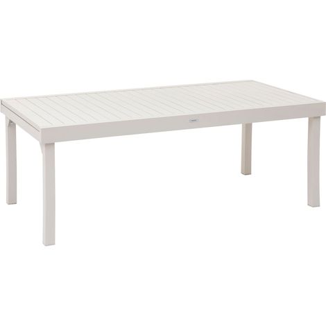 Hesperide – Table de jardin extensible 12 places en aluminium traité époxy – Rallonges coulissantes – Dimensions 200/320x100x75cm – Résistante à la rouille
