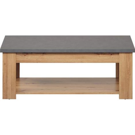 Table basse rectangulaire double plateau 120x46x67 cm - NOVA (1/5)