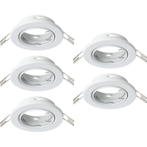 Lot de 5 spots encastrables, lampes orientables, luminaire (1/2)