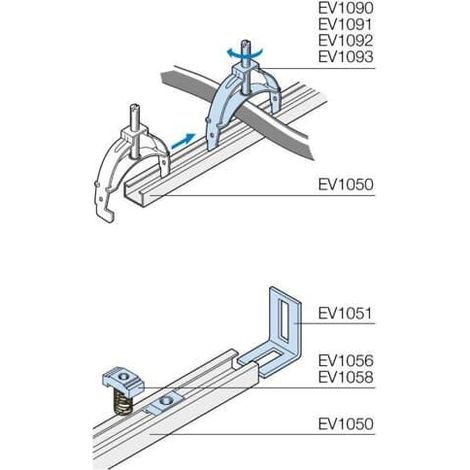 Ecrou M6 pour profile EV1050 pour armoires IS2 (x100pces) 1STQ000983A0000 ABB EV1056