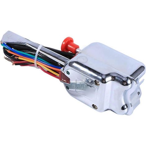 Interruptor universal cromado de 12 V para intermitentes de coches clásicos y todoterrenos. (1/5)