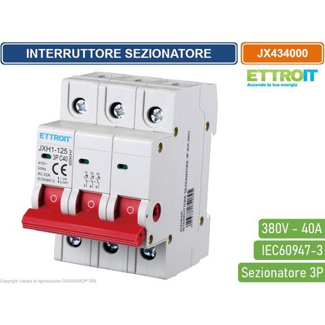 ETTROIT INTERRUTTORE DI ISOLAMENTO SEZIONATORE 3P 40A 380V (1/3)