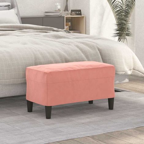 vidaXL Banc Rose 70x35x41 cm Velours (1/5)