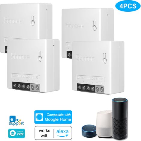 Interrupteur intelligent bidirectionnel SONOFF MINI R2 DIY, petit format, avec télécommande et Wi-Fi. Compatible avec Home/Nest, IFTTT et Alexa. (1/5)