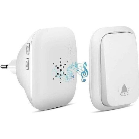 Kit de sonnette sans fil, sonnette sans fil étanche IP44, sonnette sans fil, sonnette-Muntra (1/5)