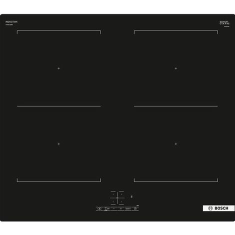 Bosch – Plaque induction 4 foyers 7400W – Largeur 59.2cm – Zone de cuisson modulable – PVQ611BB6E