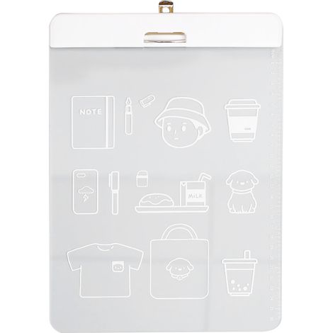 Bloc-notes acrylique transparent pour documents A4, organiseur de fichiers et dossier de dessin pour étudiants, bureau et école - Lot de 1 (1/5)