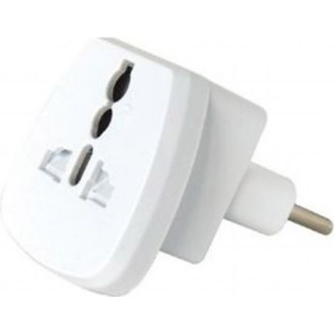 V-TAC Universaladapter mit 10A 2P+T-Stecker, Farbe Weiß