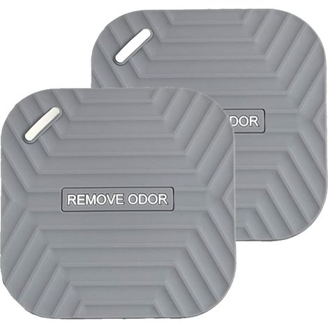 Bouchon de Vidange de Douche, Bouchon Douche Anti Odeur en Silicone Lot de 2 Bouchons de Vidange, Couvercle de Drain Carré en Silicone pour Salle de Bain et Cuisine Universel (1/5)