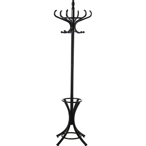 Porte-Manteau Sur Pied Bois Noir °53X186 Cm, Bois : Bouleau/┴Palmier (1/4)