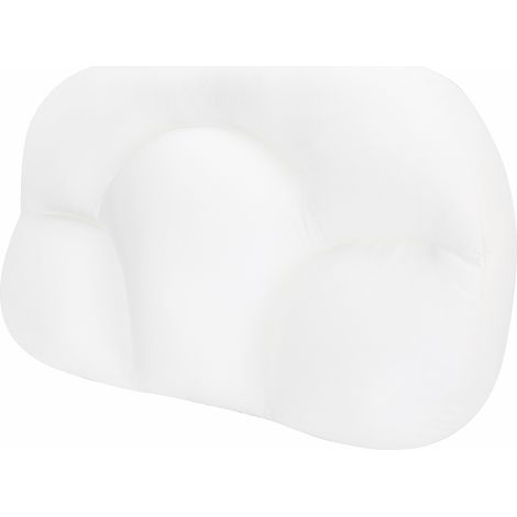 Oreiller de sommeil multifonctionnel en mousse douce et hypoallergénique pour le cou et la tête (blanc) (1/5)
