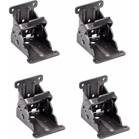 Charnières Autobloquantes, Support de Support Pliable Raccords de Jambe et Accolade de Coin, Pour les Pieds Pliants Établi Pliant, (4 pièces) (1/5)