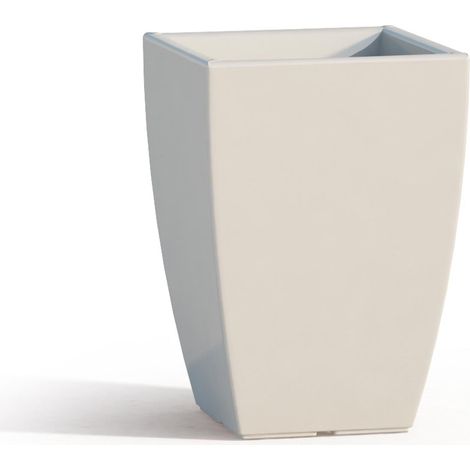 Vaso arredo interno ed esterno prisma square bianco 50 cm