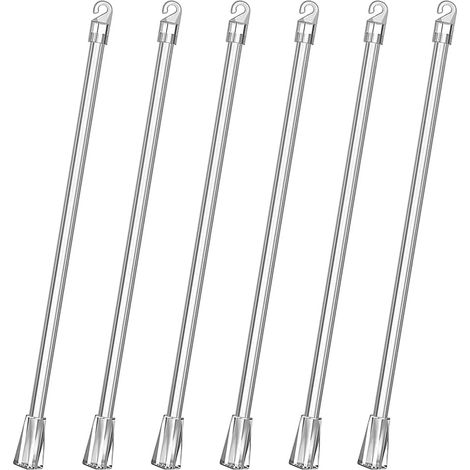Tige de Rotation Store,6 pcs 12 Pouces Verticales Baguettes de Rechange Tige d'Inclinaison pour Store de Fenêtre Transparent, Accessoire pour Ouvre-Store avec Crochet et Poignée (1/5)
