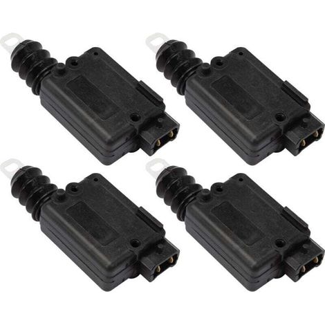 Central locking motor for doors and trunk – Set of 4 universal actuators compatible with Clio 2, Duster, Logan, Sandero, Mégane, Scénic, Twingo
