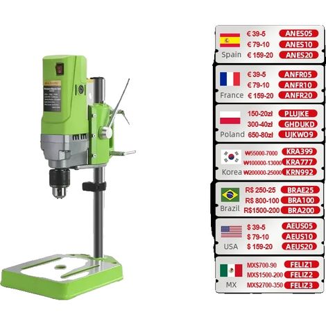 Support de perceuse d'établi, puissance de 710W, tension de 220V, vitesse à vide de 2800tr/min, diamètre de perçage maximum de 13mm, poids de 5,6kg (1/5)
