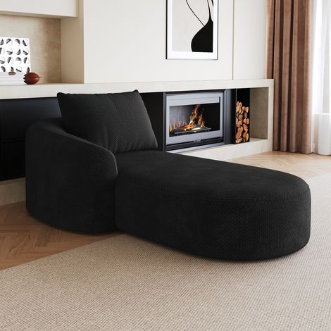 Y168-L-SLEEPER-BLACK sofá cama negro izquierdo (1/5)