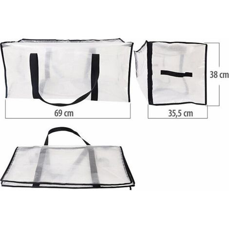 2 sacs de rangement transparents 87 L (1/5)