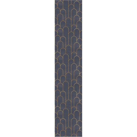Papier Peint Intissé Pré-encollé Rouleau Wallpaper Bleu Chic Arches Adhésif Décorative - 1 Roulle de H300 x L60 cm (1/4)