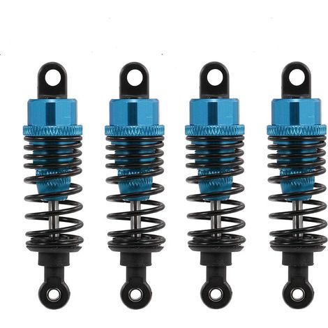 4 pack Amortisseur amortisseur métallique avant et arrière réglable 60mm (Bleu, 60mm)