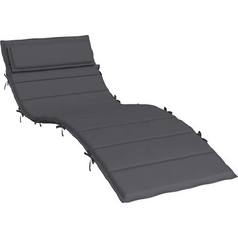 vidaXL Sun Lounger Cushion Anthracite 180x60x4 cm Oxford Fabric