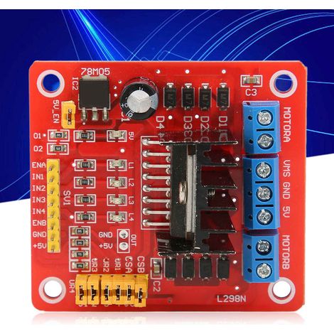 Carte de commande du module de commande de moteur pas à pas CC à double pont en H L298N (1/5)