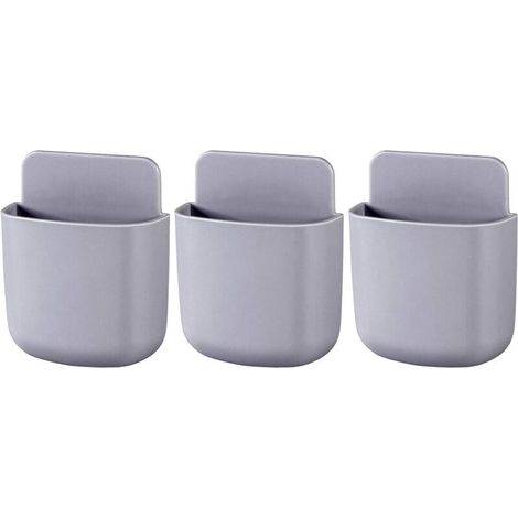 UlisemSupports de télécommande, organisateur mural, support mural pour téléphone, rangement de télécommande, sans trou (1/4)