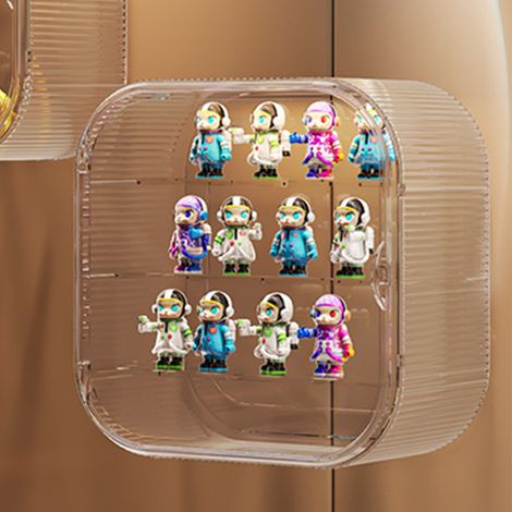 Présentoir mural pour figurines, présentoir transparent en acrylique sans perçage pour modèles LEGO, boîte de rangement pour figurines surprises (1/4)