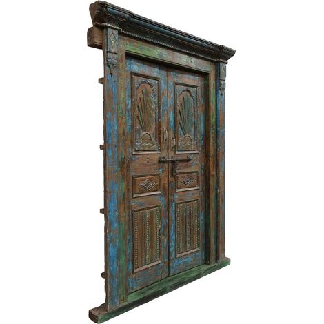 Puerta de madera marron 160x20x224h cm