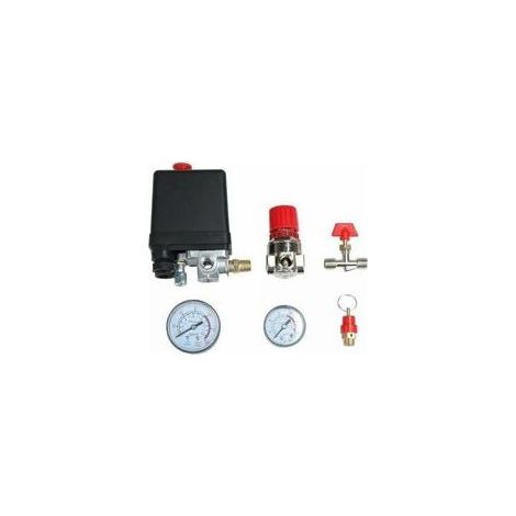 Compresseur d'air avec pressostat et manomètre – Pression 0,8 MPA – Filetage G1/4 – Courant 16A – Plage de température 0-100°C (1/5)