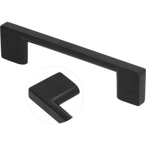 Poignée de porte noire en alliage de zinc pour porte de placard, armoire, meubles, 126 mm (1/5)