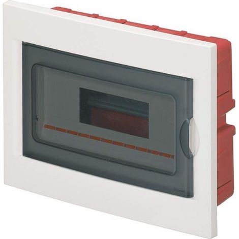 Centralino da incasso 12 moduli portello trasparente abs bianco ip40 elettrocanali ec63012b (1/6)