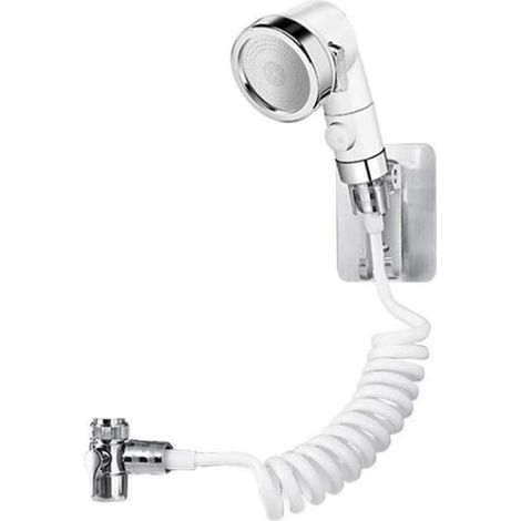 Pommeau de douche à main, blanc, pour une utilisation quotidienne dans la salle de bain, pour plus de confort et un usage quotidien sous la douche.-AquaForge (1/5)