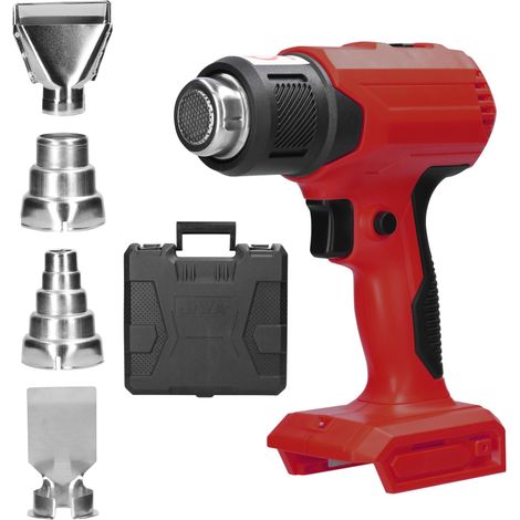 Appareil de chauffage à air chaud portatif sans fil, rechargeable au lithium, avec 4 buses et batterie Makita 18 V Température réglable Compatible avec les batteries au lithium Makita (1/5)