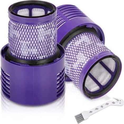 Filtre V10 SV12 pour Dyson V10 Absolute Animal Motorhead Total Clean, Filtre de Rechange Lavable Cyclone V10 avec Brosse de Nettoyage, Remplacer DY-969082-01 (2 pièces) (1/4)