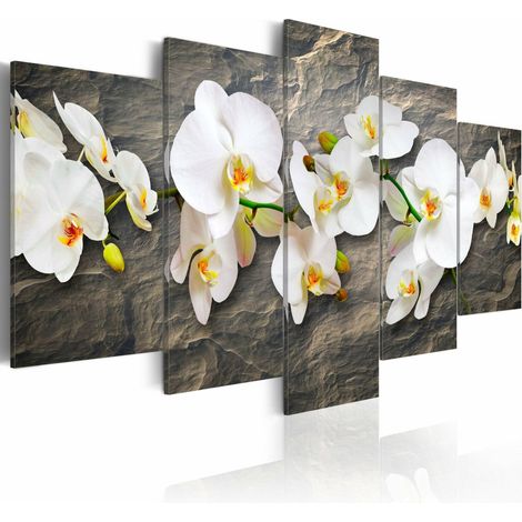 Tableau orchidée sur le rocher - 200 x 100 cm (1/4)