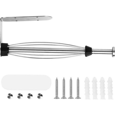 Porte-Rouleau Papier Essuie-Tout - Acier Inoxydable - Mécanisme Anti-Déroulage - Fixation Auto-Adhésive ou Murale - 1 Pièce (1/5)