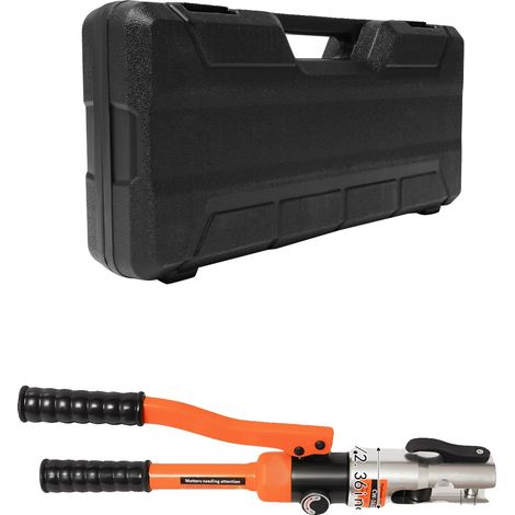 Pince à tuyau hydraulique, matrices interchangeables, conception robuste, Orange (1/2)