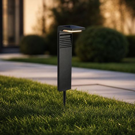 Lampe solaire jardin LED 30pcs, panneau monocristallin 2W, batterie 2200mAh, étanche IP54, détection crépusculaire, piquet ABS robuste 41cm (1/5)