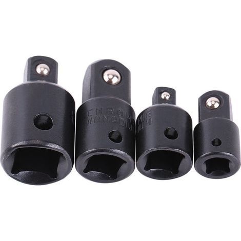 1/4", 3/8", 1/2" Steckschlüssel-Bit-Set, Schlagschrauber-Adapter, 4-teiliges Steckschlüssel-Adapter-Set, Steckschlüssel-Adapter für Schlagschrauber und Ratschenschlüssel (1/4)