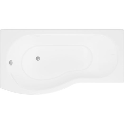 Modern B Shaped Right Hand Shower Bath & Panel, 1695 x 900 x 415mm