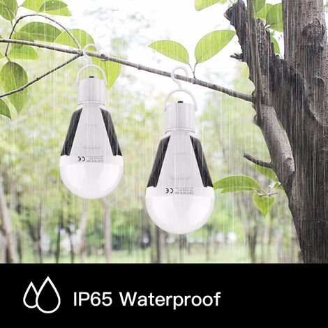 Ampoule LED d'urgence à énergie solaire 12W SMD5730 tactile sensible IP65 étanche rechargeable lampe portable pour camping randonnée pêche intérieur extérieur (1/2)
