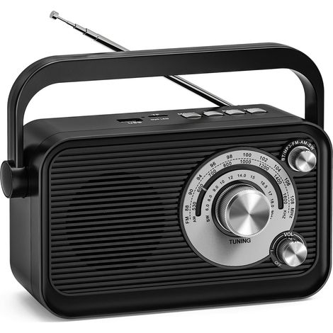 Radio Portable, AM/FM/SW Poste Radio Transistor avec Réception et Bluetooth, Grand Haut-Parleur, Poste de Radio, pour Personnes Agees Avec réception, prise casque, Bluetooth, grand haut-parleur 5 W, (1/5)