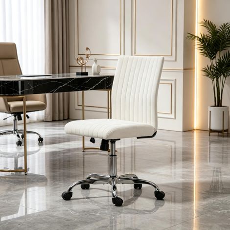 Sedia da scrittura regolabile in altezza senza funzione reclinabile, sedia da ufficio girevole a 360° per ufficio e ufficio domestico (solo con 1 sedia da scrittura) (1/5)