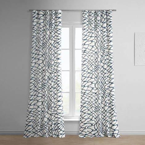 CCYKXADrapes Rideaux à imprimé géométrique Abstrait - 213 cm de Long(2 Panneau) - Rideaux de fenêtre occultants pour Chambret Salon -132x 213 cm (l x L) - (1/5)