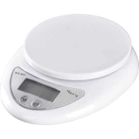 Mini-Küchenwaage, hohe Präzision, 5 kg/1 g, großes LCD-Display, batteriebetrieben (Batterie nicht im Lieferumfang enthalten) (1/4)