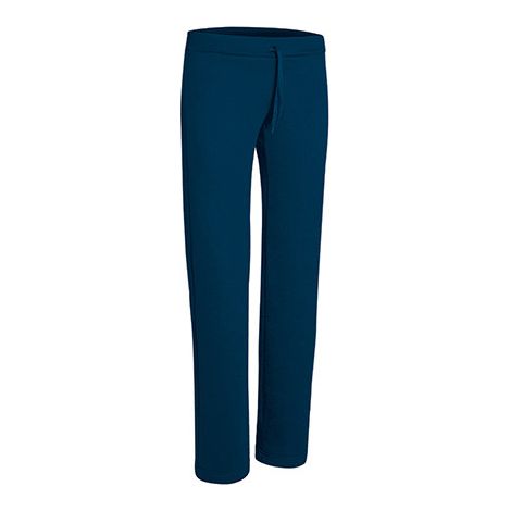 Pantalón deportivo largo para mujer, tipo chándal, en colores lisos,  tejido felpa de poliéster con tacto algodón VALENTO MEADOW M Azul marino orión