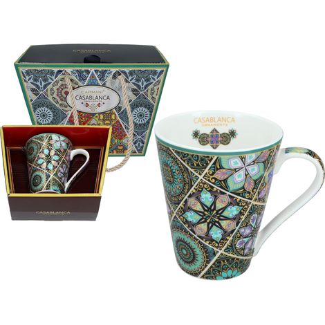 Carmani Porzellanbecher 370 ml – Casablanca-Ornamente, marokkanisches Muster (1/3)